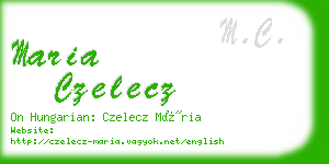 maria czelecz business card